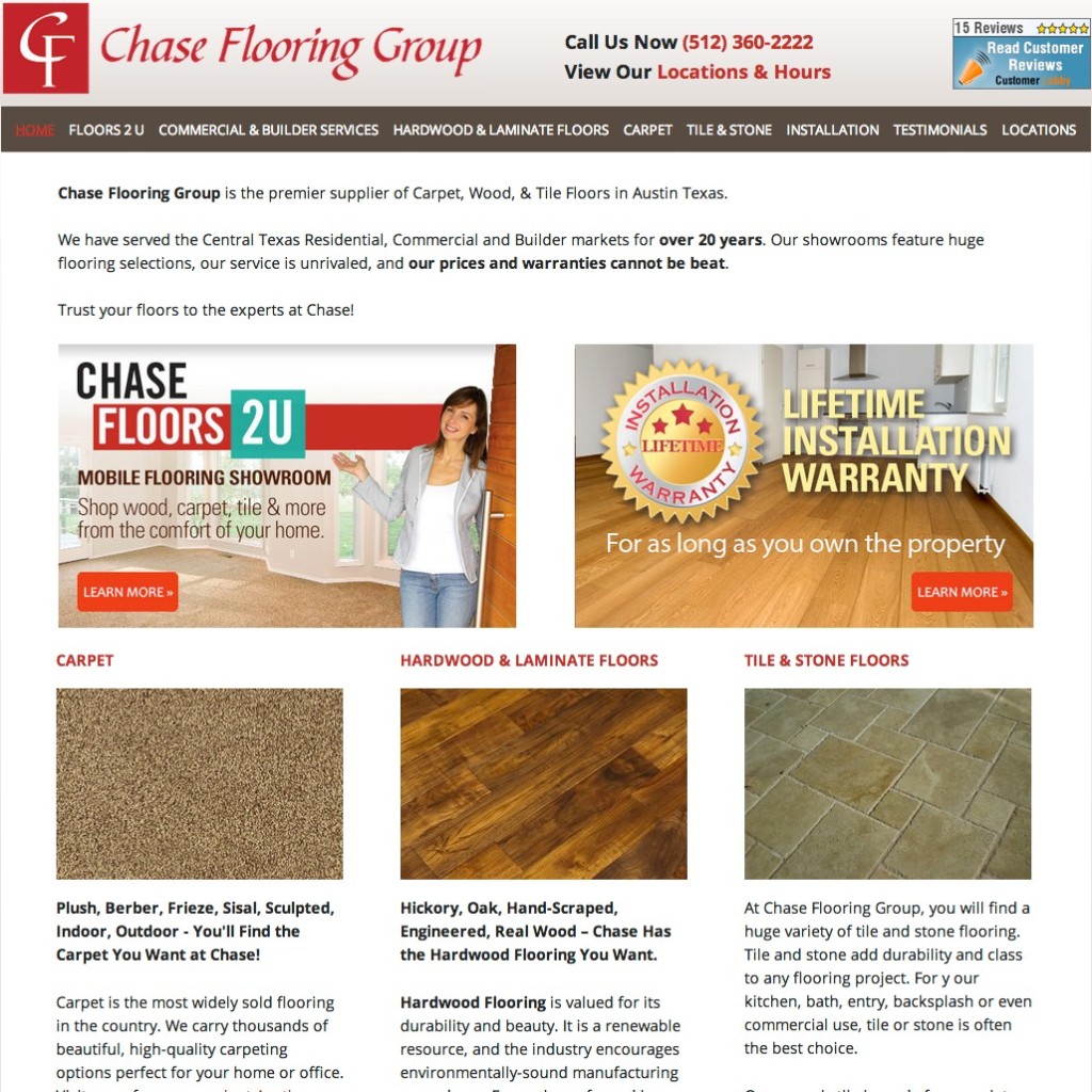 Chase Flooring Austin Texas Website