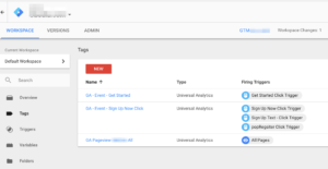 Screenshot of Using Google Tag Manager to track Purchase Funnel Stages