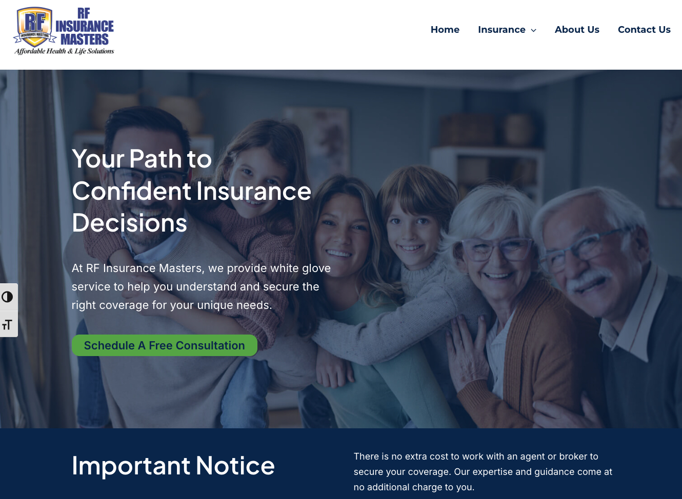 RF Insurance Masters Home